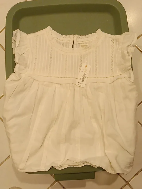 Gymboree 7-8 mo new white baby dress