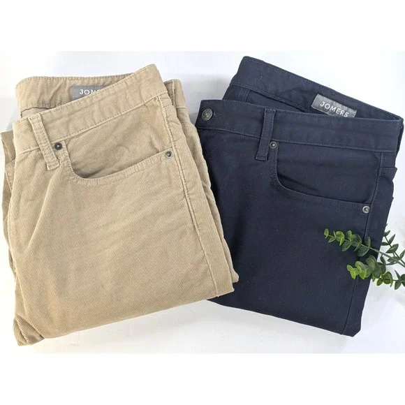 LOT 2!🚨Jomers Slim Straight Chino Pants Mens Size 36X31 Corduroy Work Trousers