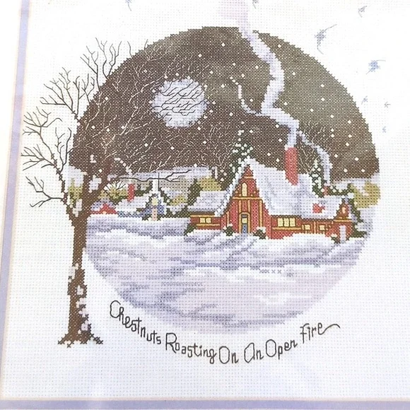 Needle Treasures Counted Cross Stitch Kit Chestnuts Roasting 02900 Christmas New
