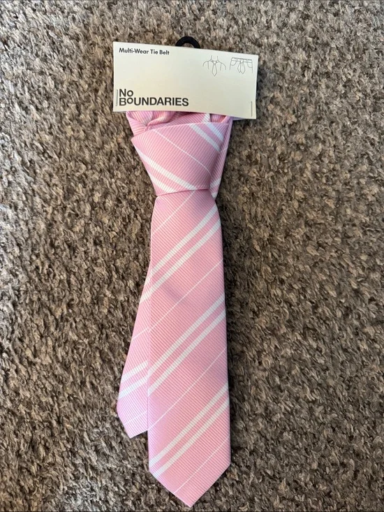 No Boundaries Pink Diagonal Stripe Tie