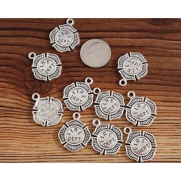 10pcs Fire Dept‎ Charms