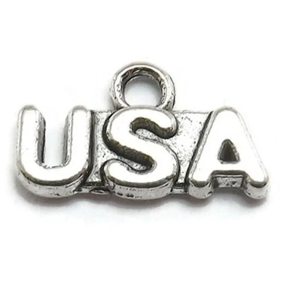 16pcs USA Charms, patriotic, jewelry making supplies‎