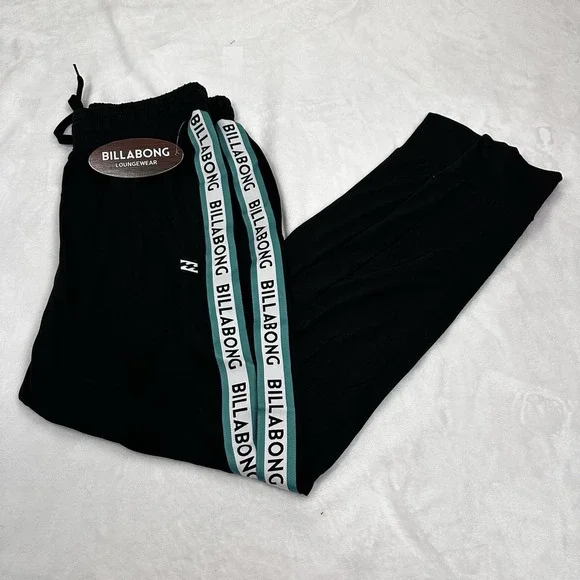 Billabong Loungewear Jogger Pants Super Soft Mens‎ Small Black NWT #MJ341BB