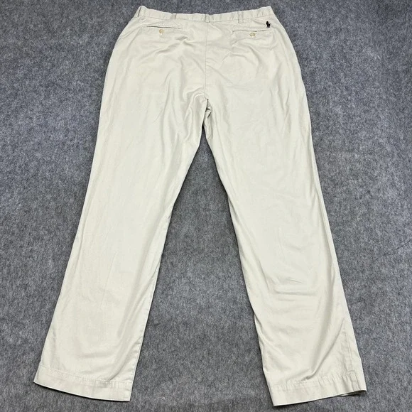 Polo Ralph Lauren Pants Mens 38x34‎ Beige Prospect Chino Classic Fit 37x33 READ