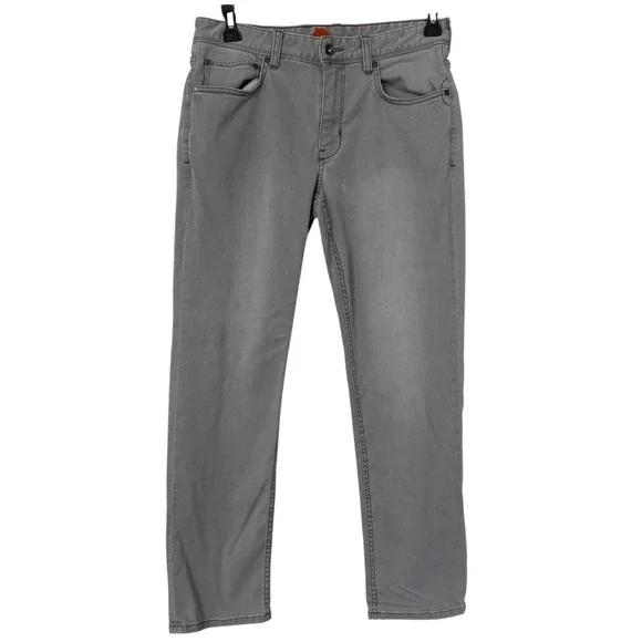 Tommy Bahama Mens 32x30 Pants Gray Straight Leg Stretch Casual Cotton Tencel
