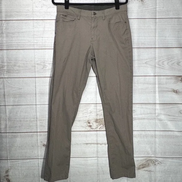 English Laundry Mens 32x32 Khaki Tan 5-Pocket Stretch Pants Cotton Nylon Hiking