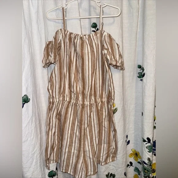 Oshkosh B’gosh Girls Striped Off Shoulder Romper