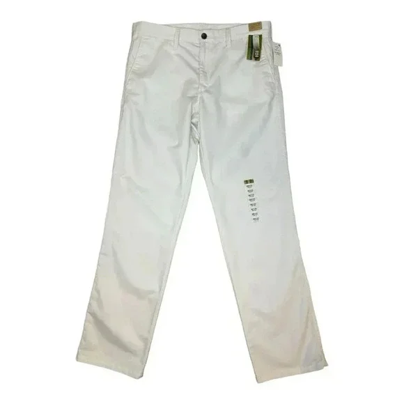 NEW Haggar Life Khaki Men’s Size 36W X 34L White Plain Front Pants NWT‎