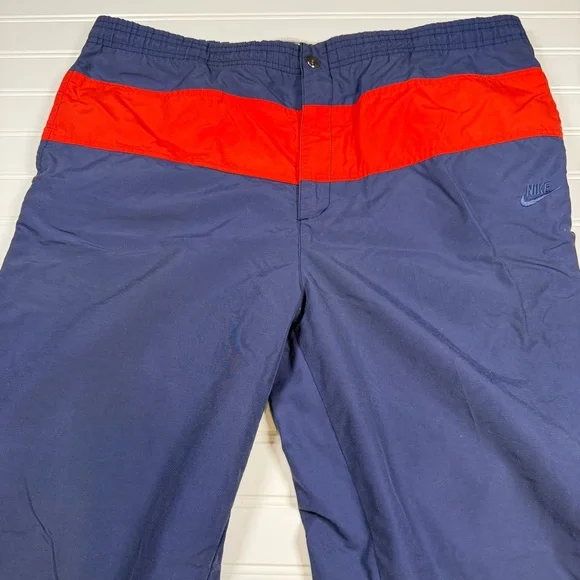 Vintage 1980’s Nike Nylon Track Pants Men’s Large Blue‎ Red GUC RN 56323