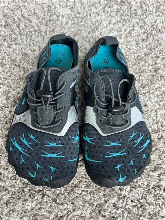 Merence Kids Swim Beach Water Shoes In Black/Blue Size 1