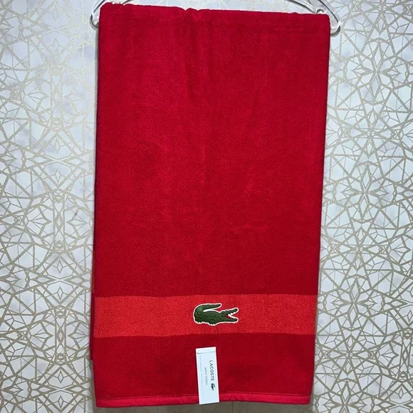 Lacoste Red Bath Towel