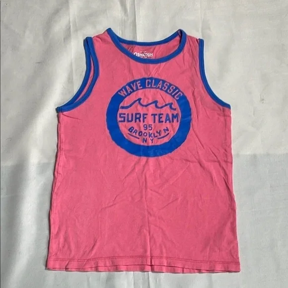 OSHKOSH B’GOSH Pink Wave Classic Surf Team Kids Tank Top