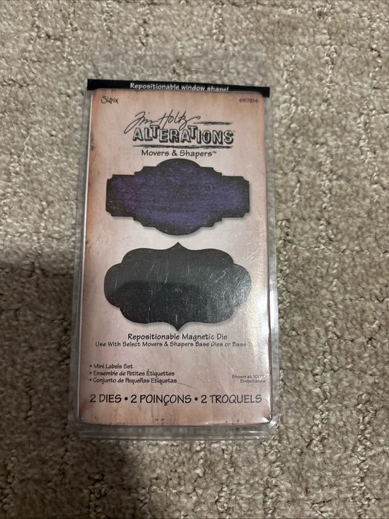 Sizzix Tim Holtz Alterations Mini Labels Set Movers Shapers Cutting Die 657214