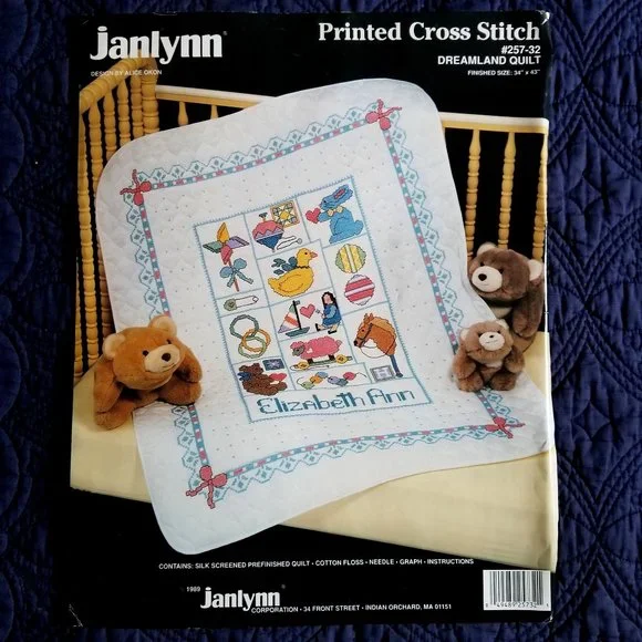 Cross Stitch Baby Dreamland Quilt Craft Kit Size 34”x 43