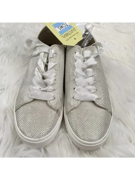 TOMS Lenox Sneakers White Size 6.5 Wedding