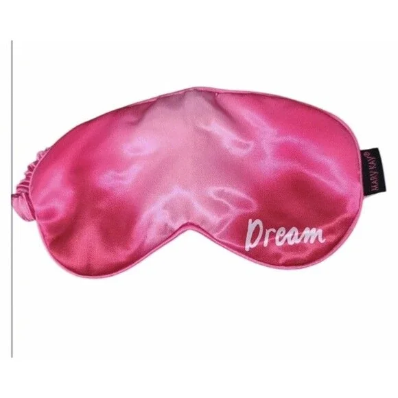 Mary Kay Eye Silk Sleep Mask with Drawstring Storage Bag, Pink New In Sealed Bag