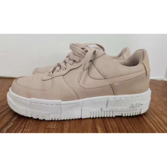 Nike Air Force 1 AF1‎ Pixel Particle Beige Platform Sneakers Size 9 СК6649-200