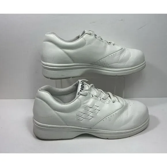 Propet Vista‎ Walker Womens Shoes Sz 11 White Leather Walking Comfort Sneakers
