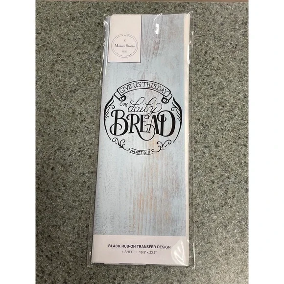 Makers Studio‎ Daily Bread Rub-On Transfer Design, Home Decor, DIY Craft