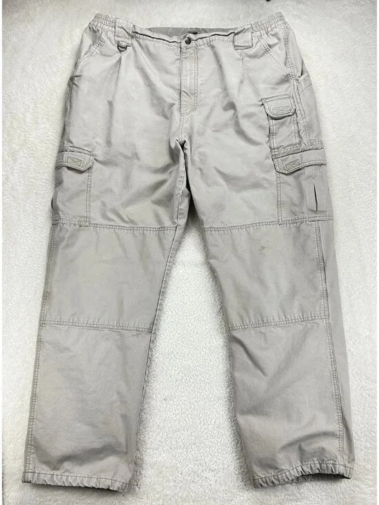 5.11 Tactical Flannel Pants Adult 44x34 Tan Khaki Pockets 74268 Mens “Read”