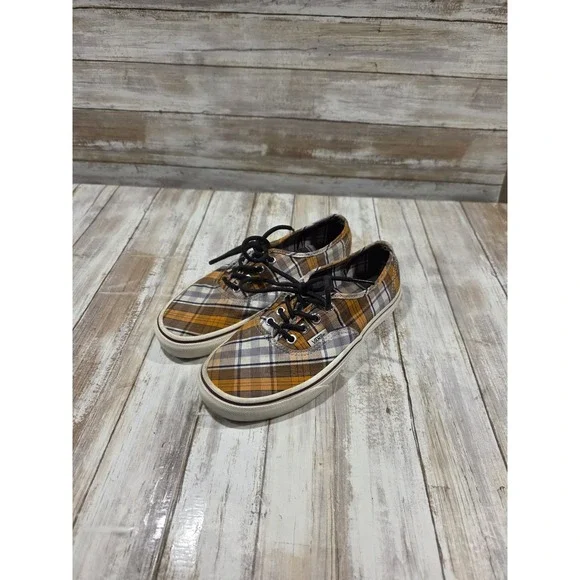 Vans Authentic Plaid Low Top Sneakers Men‎ 5 Women 6.5 Casual Lace Up Shoes