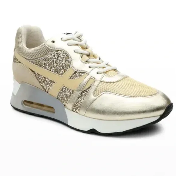 Ash Lux Metallic Glitter Trainer Sneakers size 38 US size 7.5