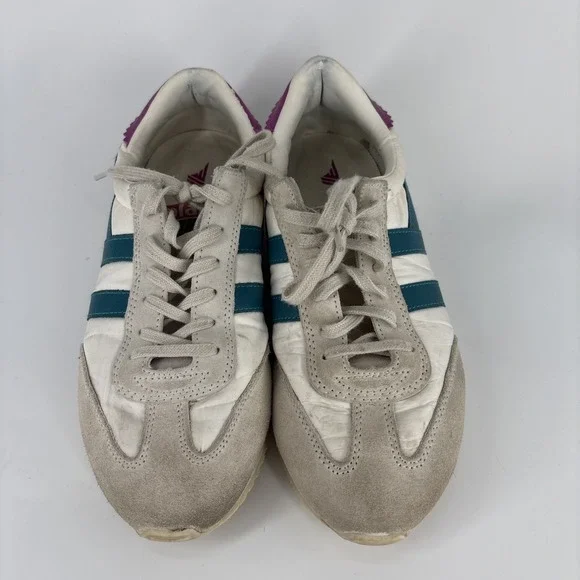 Gola Boston 78 Retro Running Sneakers Women's 8 White Teal Purple Trainers