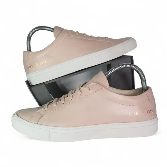 Woman‎ by Common Projects Achilles Leather Sneakers Apricot Pink Women's 7/38
