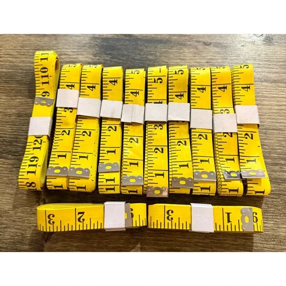 Tape Lot 12pc Yellow NEW 120 Inch 300cm Vinyl Sewing Tailor