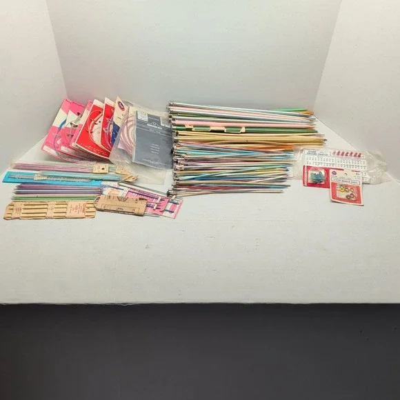 Large Lot Vintage Knitting Needle Sets Variety Sizes Double Point Circular