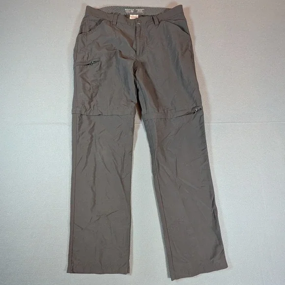 Mountain Hardwear Men's Convertible Hiking Pants Zip Off Cargo‎ Grey Size 33x32
