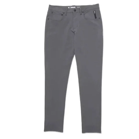 Fourlaps Traverse Athletic Fit Performance Stretch Pants Grey 31x30