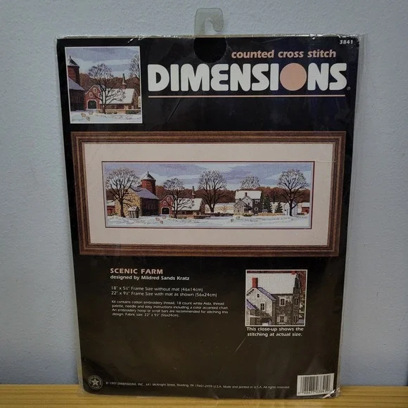 Dimensions Counted Cross StitchKit Scenic Farm #3841 New Sealed