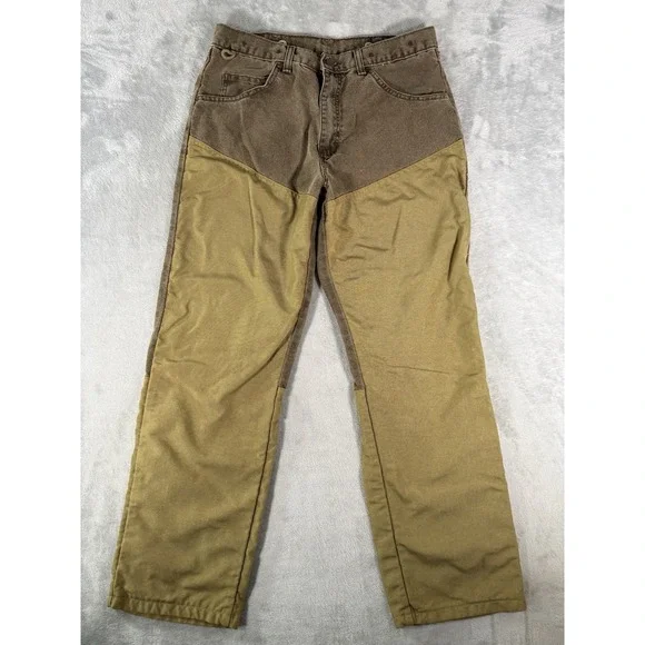 Wrangler Brush Pants Rugged Wear Mens 34x30 Brown Cotton Nylon Field Hunting