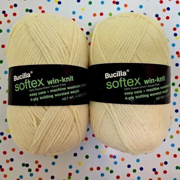 BUCILLA SOFTEX WIN-KNIT YARN 4 ply worsted