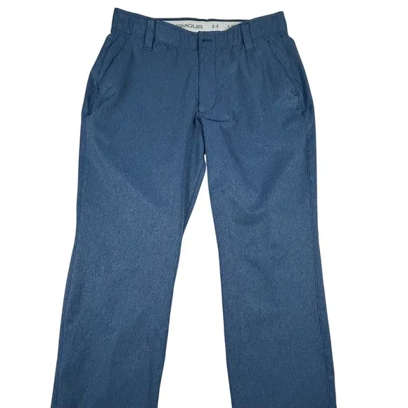 Under Armour Match Play Men Blue Loose Fit Golf Pants 32x30 Textured Performance