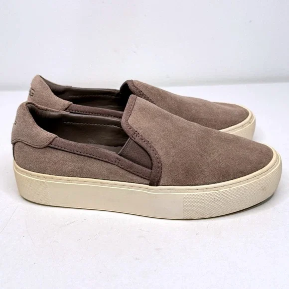 UGG Jass Sneakers Brown Suede Platform Slip On 1106545 Womens Sz 5.5 Loafer