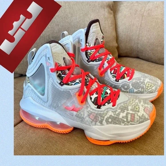 Nike LeBron 19 Fast Food Sz woman 6 kids4.5Y limited edition sporty basketball