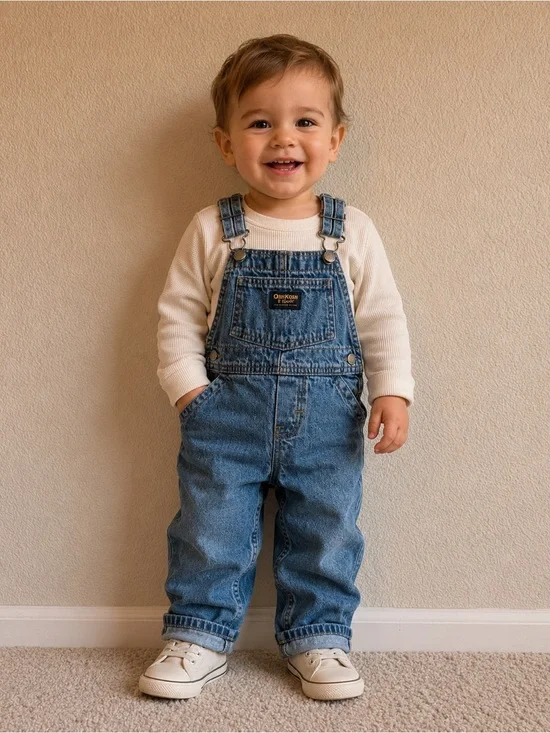 Vintage OshKosh B'gosh Denim Baby Overalls