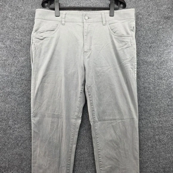 Rhone Commuter Five-Pocket Pants Mens 36 Light Gray Lyocell Chino Trousers
