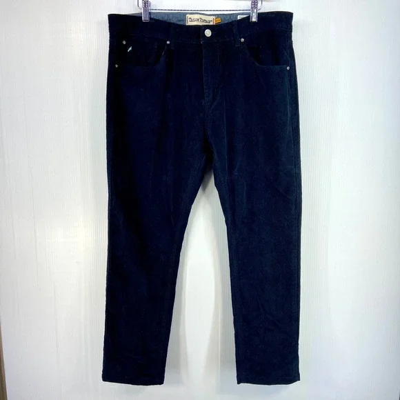 Tailor Vintage Canaan Slim Fit Navy Blue‎ Corduroy Pants Jeans Mens 36x30 NEW