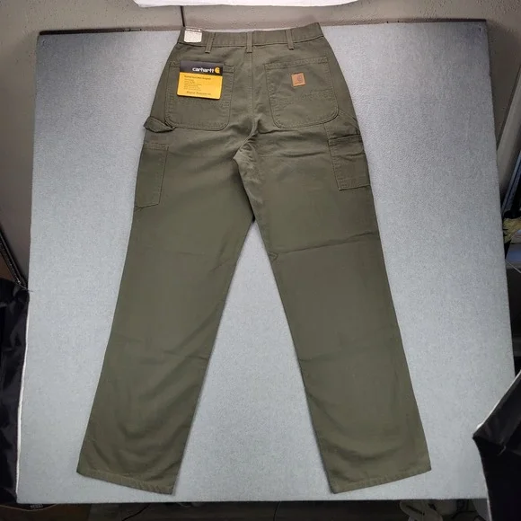 Carhartt B11 MOS Washed Duck Work Dungaree Men 32x34 Moss Green Carpenter Pants‎