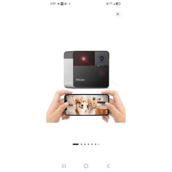 Petcube Play 2 Wi-Fi Pet Camera with Laser Toy for Cats & Dogs: Indoor Camera.