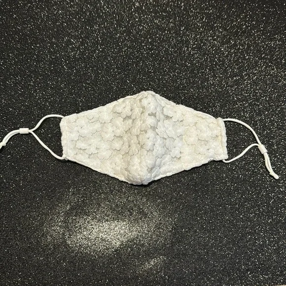 Lele sadoughi white lace like face mask