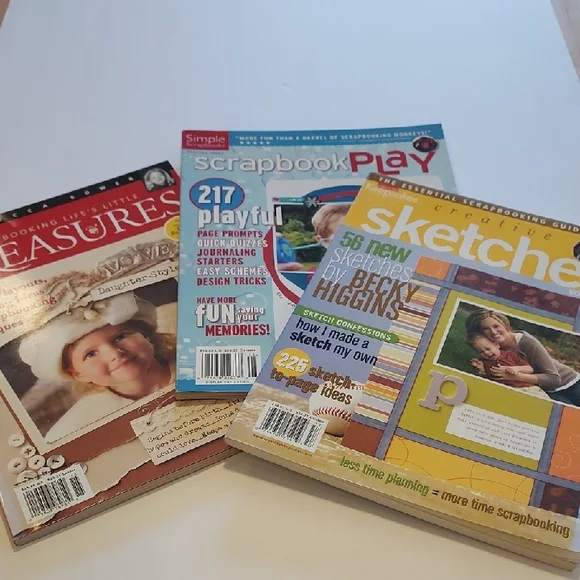 Scrapbooking Book Magazine Bundle Set Of 3 Books