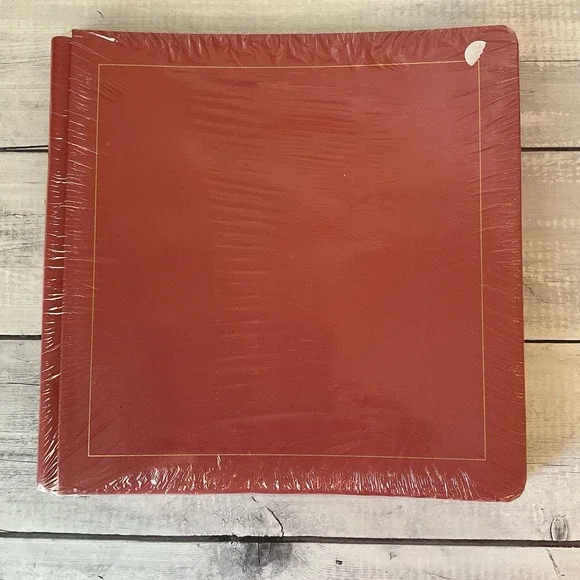 Creative Memories 12 X 12 Album Red Natural Pages Gold Foil Original Style