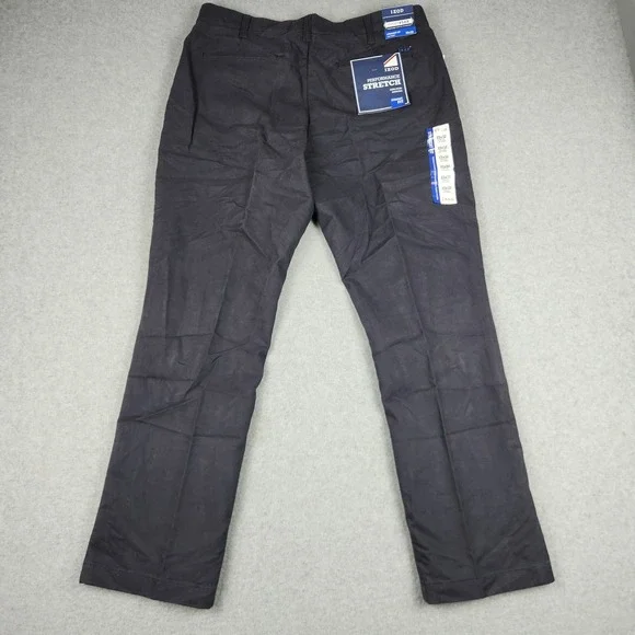 IZOD Pants Mens 33x32 Navy Performance Stretch Straight Fit Chino 46IZAGC05R-411