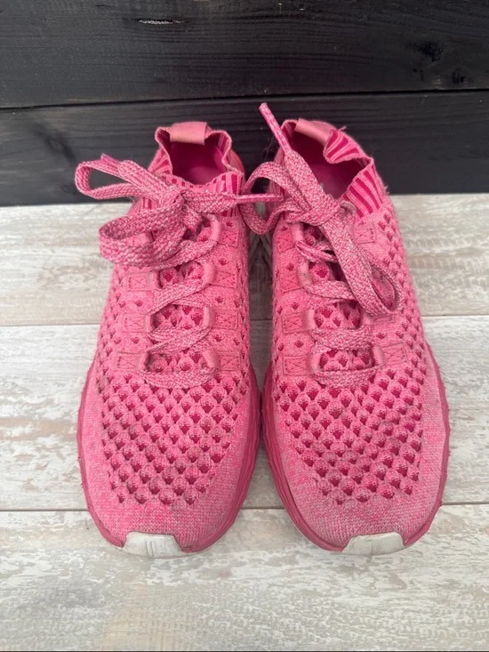 NOBULL Knit Runner Diamond Mesh Neon Pink Sneakers Shoes Womens 8.5 mens 7