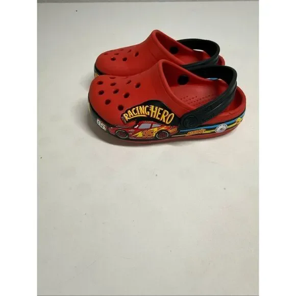 Crocs Fun Lab Disney Pixar Cars Lightning McQueen Clog Red Kids C7 Racing Hero
