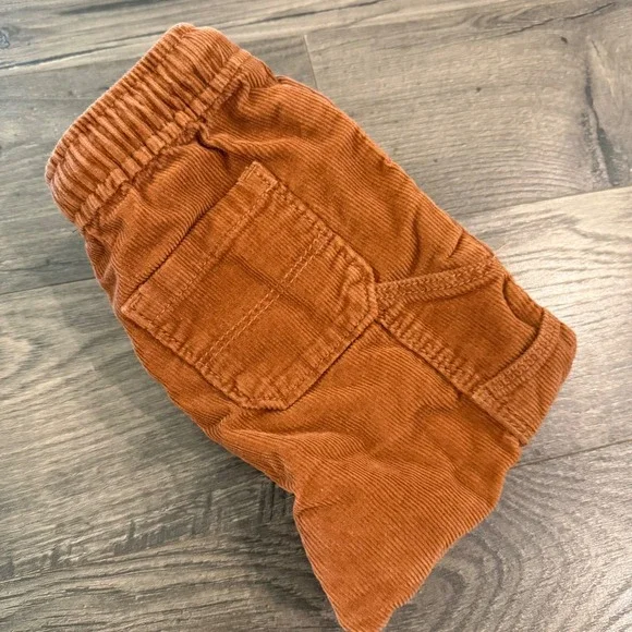 OshKosh Bgosh Boys Rust Brown Corduroy Carpenter Jogger Pants 18M Drawstring